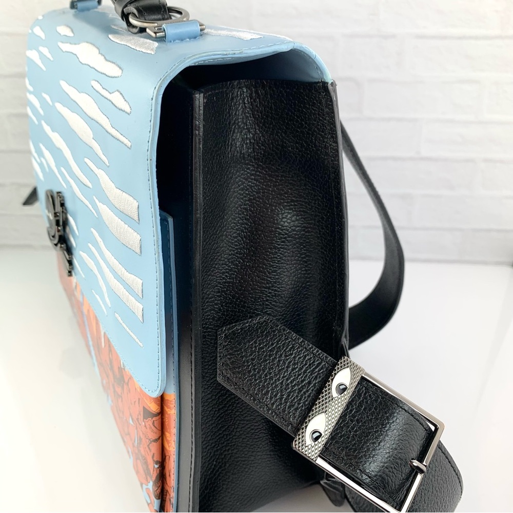 Min & Mon New York Silas Utopian Landscape Leather Backpack $450 - Picture 8 of 16